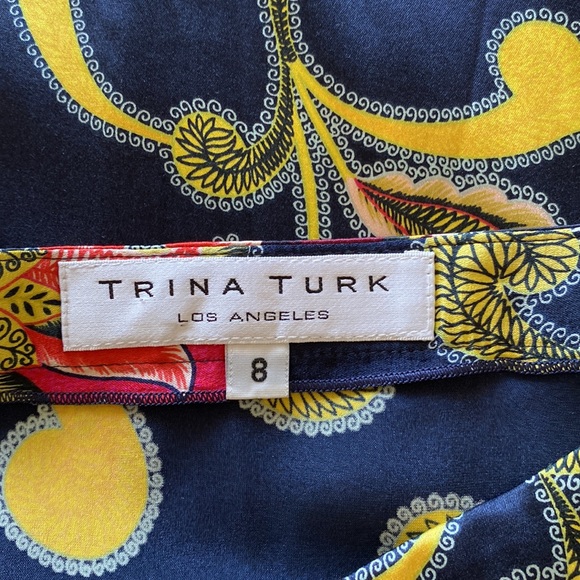 Trina Turk A-Line Silk Printed Knee Length Skirt Size 8 - Picture 2 of 6